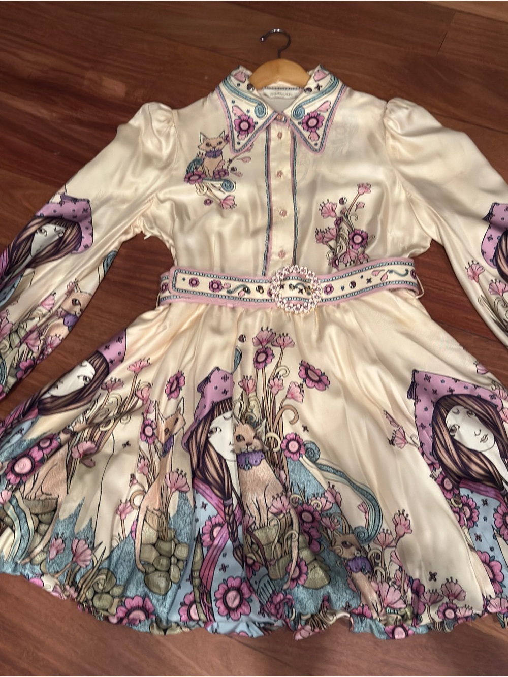 Zimmermann Silk celestial zodiac bubble shirt dress